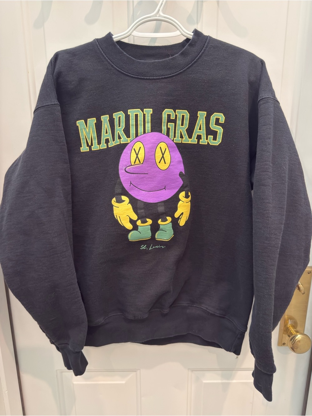 Arch Apparel Mardi Gras Graphic Crewneck Sweatshirt - Black